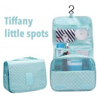 多功能掛鈎多層防水收納袋 - 青綠小波點